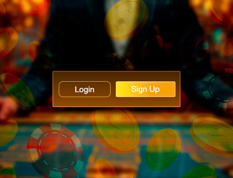 Account login and registration button