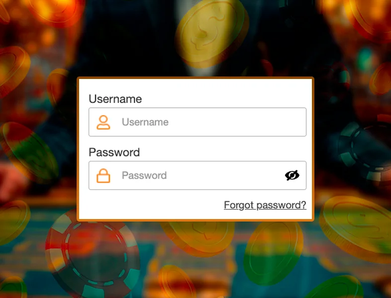 Entering account login details